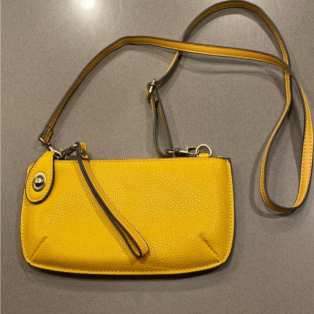 Joy Susan Mustard Gold Crossbody/Wristlet